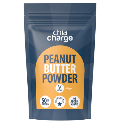 Chia Charge Home Peanut Butter Powder - 50% Protein No Added Sugar 70% Less Fat than ordinary Peanut Butter- All Natural, Vegan Powdered Spread